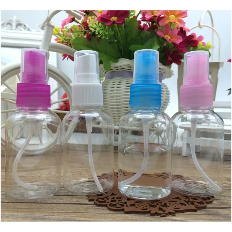 Despeje el atomizador plástico transparente del perfume del viaje vacío de la botella del espray 50ml