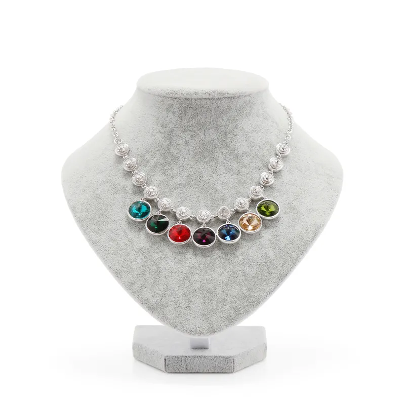 Mannequin présentoir de bijoux en velours, support de modèle de buste, support de pendentif, support de collier pour décorations, organisateur pour bijoux 208t