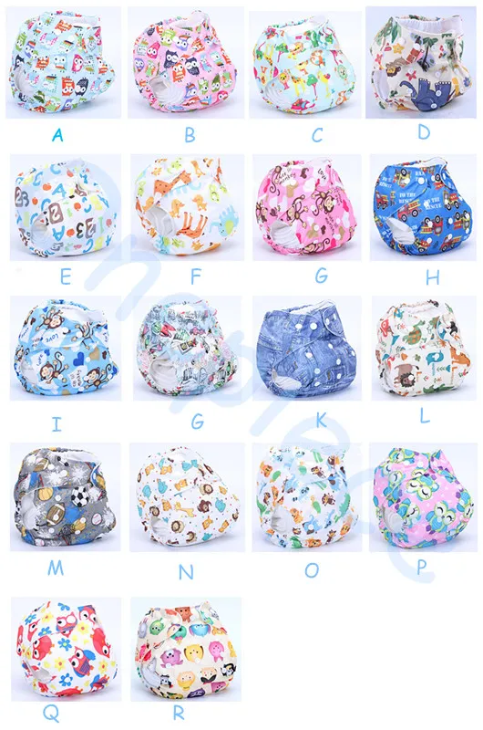 2020 High quality Organic Printed Cartoon Colorful baby Cloth diapers with insert Nappy 