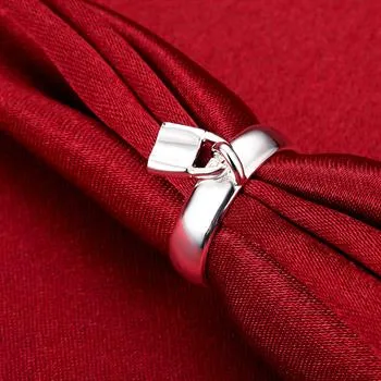 Venda por atacado - varejo menor preço de presente de Natal, frete grátis, novo anel de moda prata 925 yR014