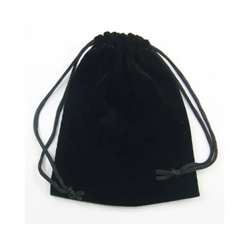 Черные бархатные сумки для ювелирных изделий, мешочки, упаковка, дисплей для модного подарка, серьги, кольцо, ожерелье, 100 шт./лот, B03317F