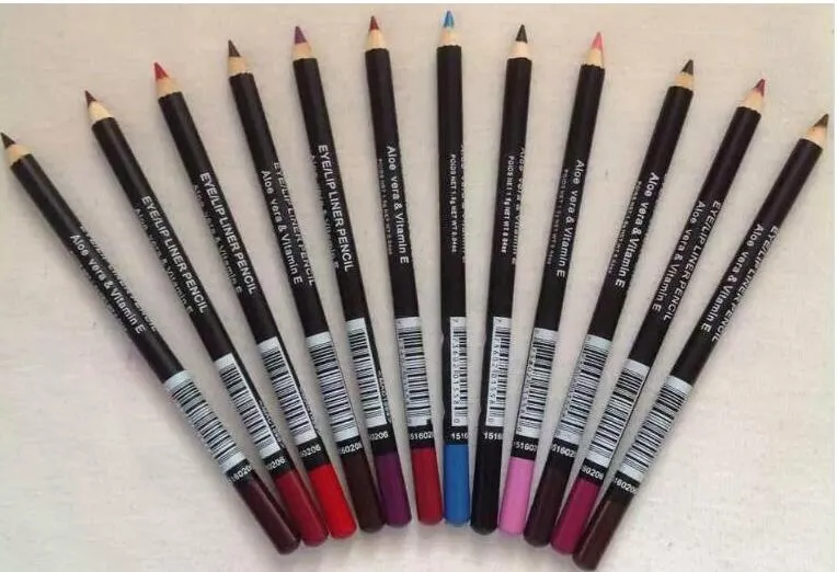 120-Pack Waterproof Eyeliner & Lipliner Pencils Set - 12 Diverse Colors, Long-Lasting Makeup Essentials
