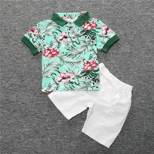 Sunshine Baby Boys Clothing Set Shirt Shorts Summer Barnkläder för pojkar mode pojkar sportkläder