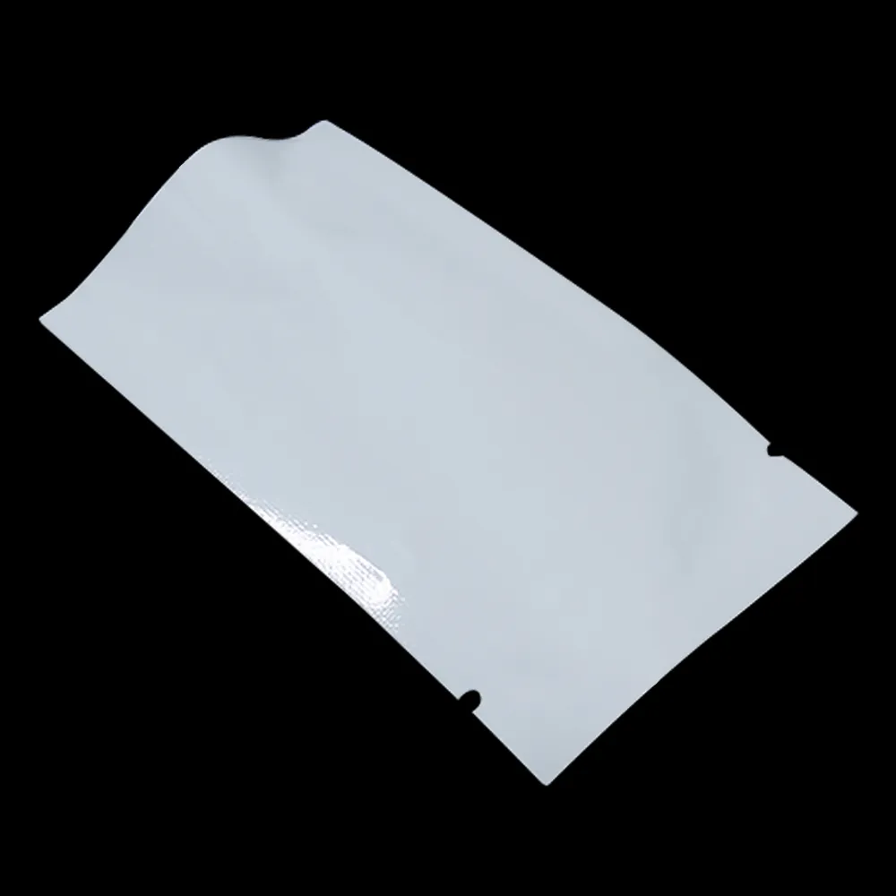 Bianco 6x9 cm 200 pezzi Open Top Foil Mylar Termosaldante Pacchetti campione Foglio di alluminio Sigillabile sottovuoto A prova di odore Sacchetto di alluminio DOOK285p