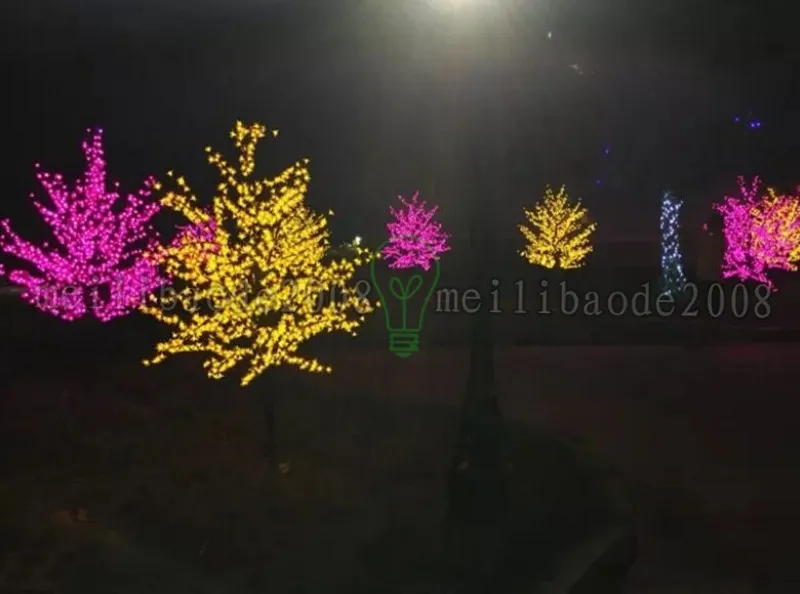 LED Artificial Cherry Blossom Tree Light Christmas String Light LED Bulbs 2m/6.5ft Height 110/220VAC Rainproof Outdoor Garden MYY