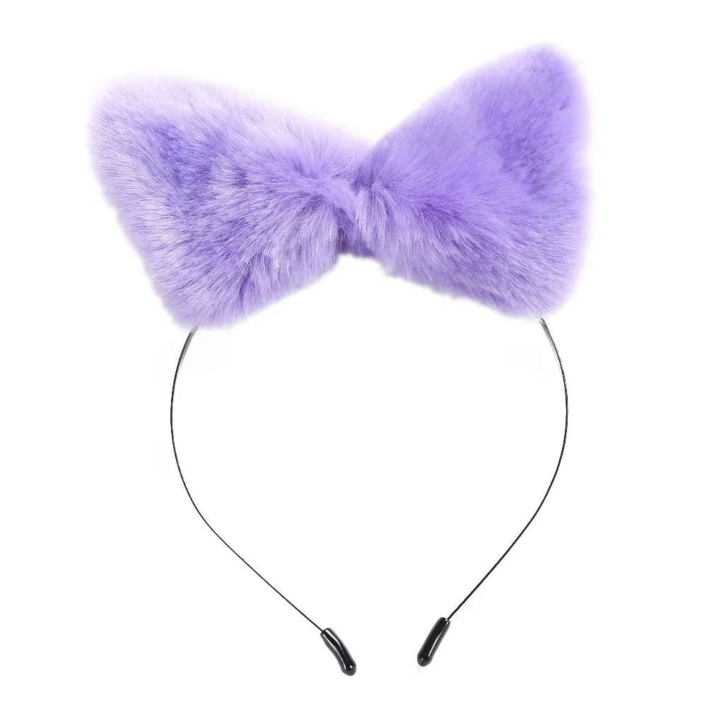 New Cute Cat Fox Ear Fasce capelli lunghi in pelliccia Gilrs Anime Cosplay Party Costume Prop Accessori capelli322e