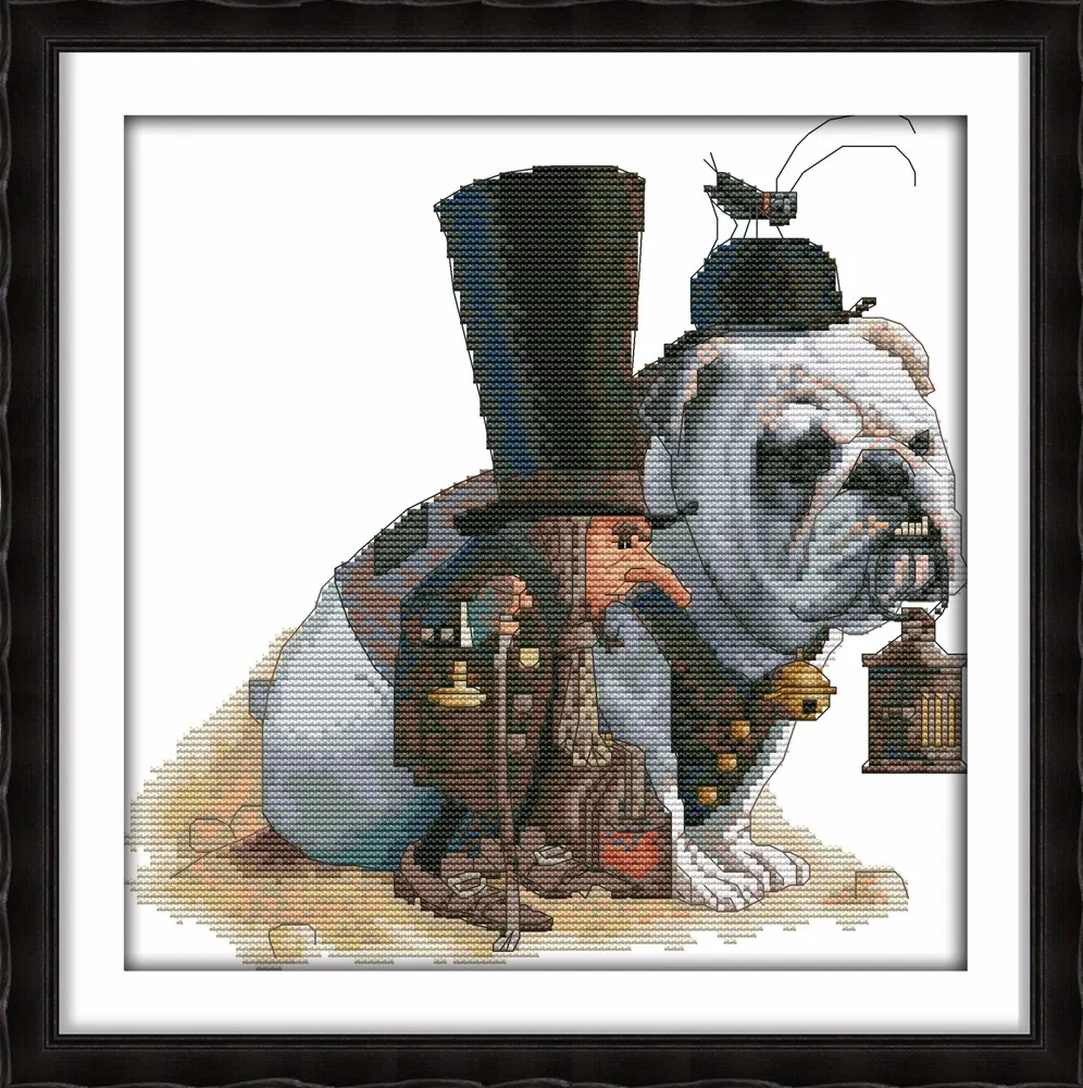 Lead the way dog animal , paintng style Cross Stitch Needlework Sets Embroidery kits paintings counted printed on canvas DMC 14CT /11CT