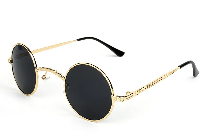 2017 Design unique lunettes de soleil gothiques steampunk restaurer les anciennes manières cadre rond cadre en métal hommes femmes lunettes lunettes pour femmes oculo308Z