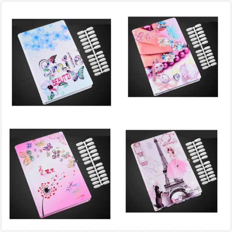 Professional Nail Gel Polish Display Card Book Chart with Nail Tips High Quality Free Shopping