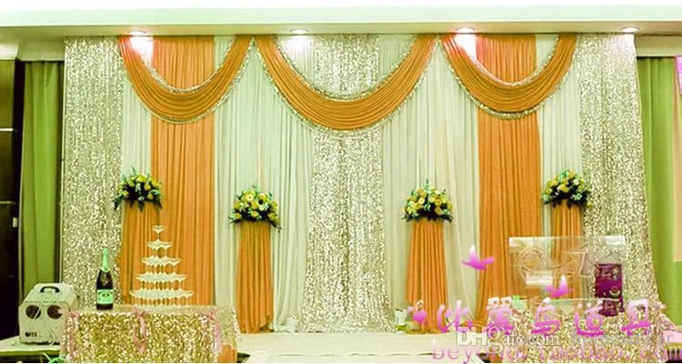 Wholesale High Quality Wedding Backdrop Curtain Sequined being Wedding Decorations 6 m *  Cloth Background Scene Wedding Decor Supplies f