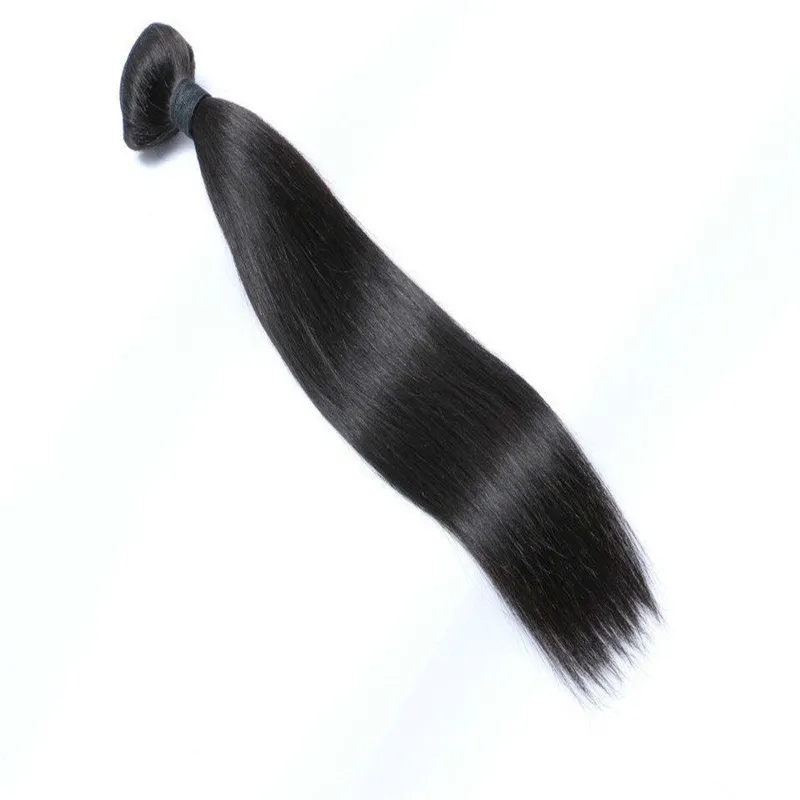 أعلى نسج الشعر البرازيلي مع إغلاق 3 قطع مستقيم بيرو الماليزية الماليزية حزم الشعر البشري مع 4x4 الدانتيل براون متوسطة إغلاق إجمالي 4 قطع المبيعات الساخنة