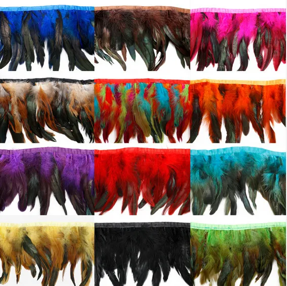 1Yard/Piece for Selections Rooster Tail Wedding Bride Dresses Decoration Skirt Feathers Party Decorative Boas Strip