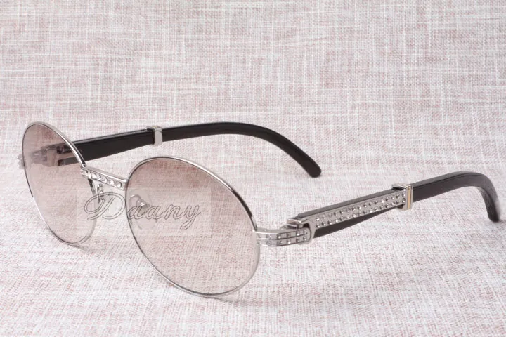 نظارة شمسية من الماس المتطورة 7550178 طبيعية الزاوية السوداء جودة النظارات الشمسية للرجال نظارات النظارات الحجم 57-22-13294I