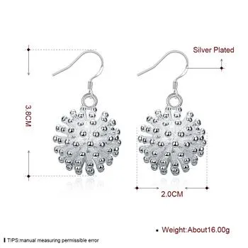 Toptan Satış - En düşük fiyat Noel hediyesi 925 Ayar Gümüş Moda Earringsy E144