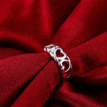 Venda por atacado - varejo menor preço de presente de Natal, frete grátis, novo 925 prata moda anel R090