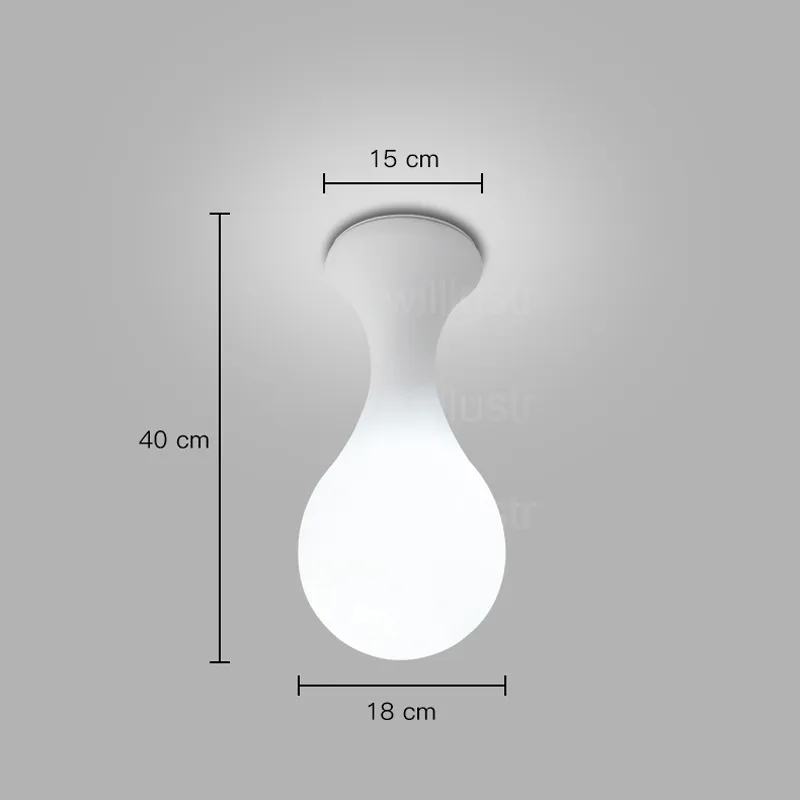 Nästa droppe taklampan konstantin wortmann design hem samling ljus glas skugga belysning flytande dropp bowling stalaktit foajé 240y