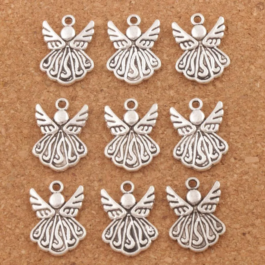 Pendenti ad ala d'angelo volante pendenti 21 5x15 4mm antico argento L216 Risultati dei gioielli Componenti315R