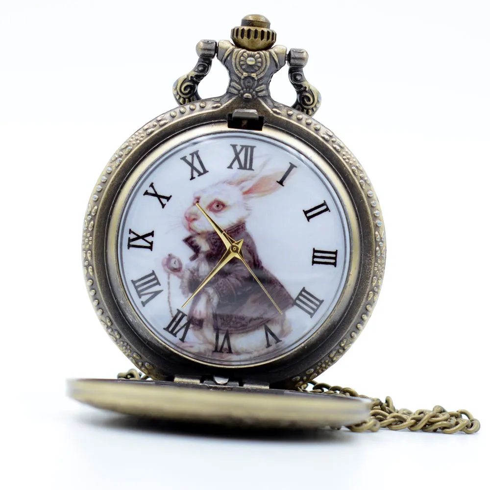Acquistare Vintage Bronze Alice Nel Paese Delle Meraviglie The White Rabbit  Dial Orologio Da Tasca Al Quarzo Analogico Ciondolo Collana Uomo Donna  Orologi Regalo Economico | Consegna Veloce E Qualità | DHgate Italy