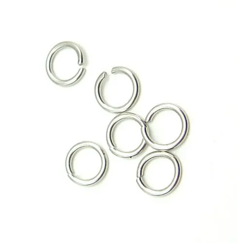 925 Srebrny otwarty pierścień z otwartego skoku Pierścienie podzielone Pierścienie do DIY Craft Jewelry Gift W5008 302N