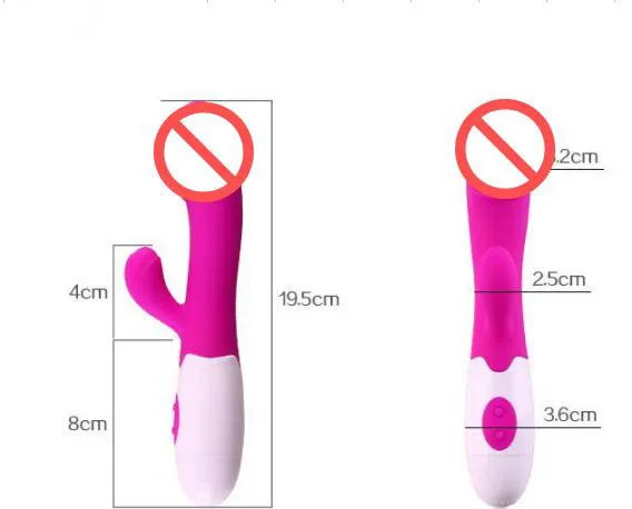 30 Speed Dual Vibration G-spot Vibrator Silicone Rabbit Vibrators Waterproof Vibrating Stick Dildo Massager Sex Toys by DHL