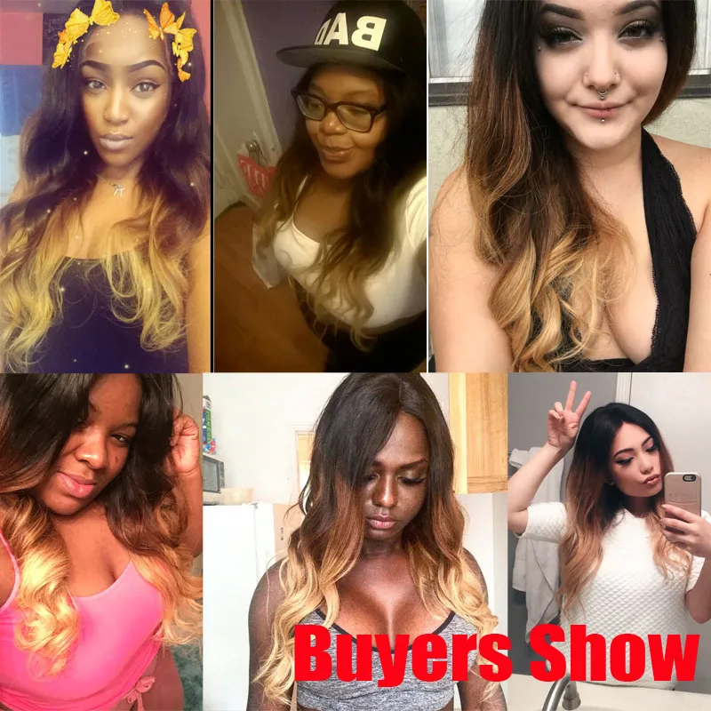 super wavy transparent lace frontal human hair wigs for black women brazilian virgin hair 3 tone 1b 4 27 ombre color