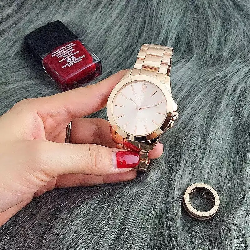 Luxury Fashion Women Watch Stainless Steel Luxury Lady Big Pink Dial Wristwatch Famous High Quality Women Dress Hour 