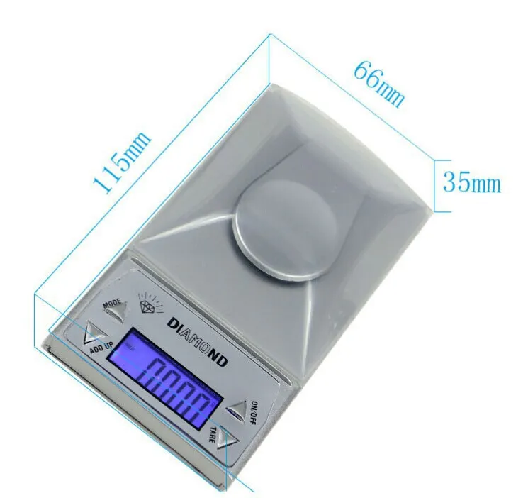 10/20 / 50g 0.001g Balance de poche électronique de poche électronique de haute précision mini balance numérique