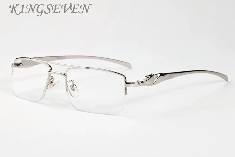 Mode solglasögon för män buffelhorn glasögon guld silver mentala ramar svart grå gröna röda linser med originallåda och 2994