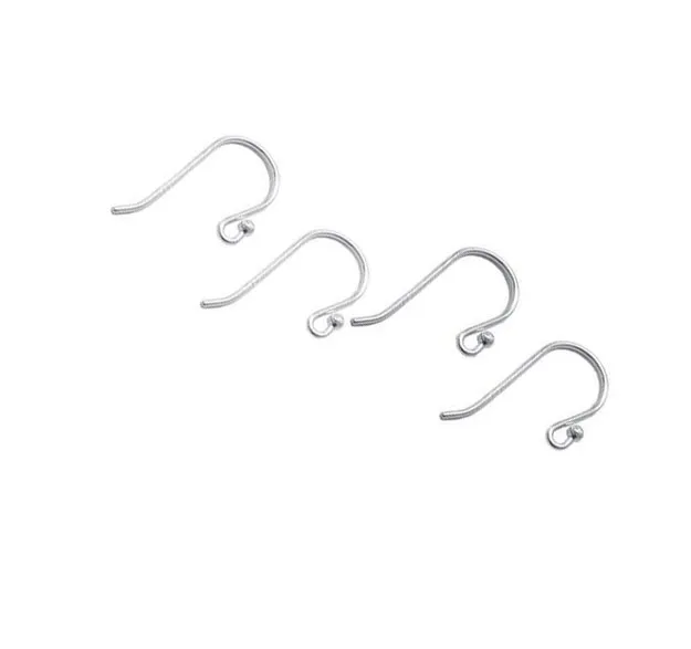 925 Sterling Silver Earring Hooks Hitta för DIY Craft Fashion Jewelry Gift 18mm W045330Z