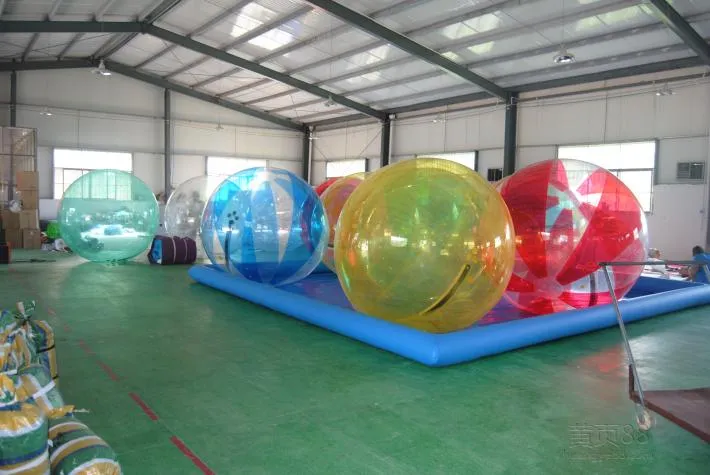 Boa água inflável colorida que anda a bola de água Zorb bola de hamster humano em 215w