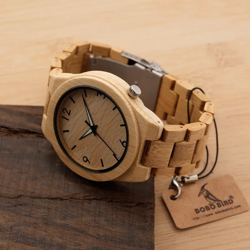 BOBO BIRD, повседневные бамбуковые деревянные часы, наручные часы с японским механизмом, часы с бамбуковым деревянным ремешком, кварцевые часы для мужчин219S