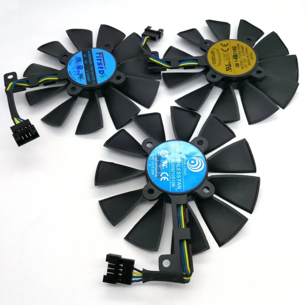 Original Graphics card cooling fan FDC10H12S9-C T129215SM PLD09210S12M 12V 0.25A pitch 28MM diameter 88MM