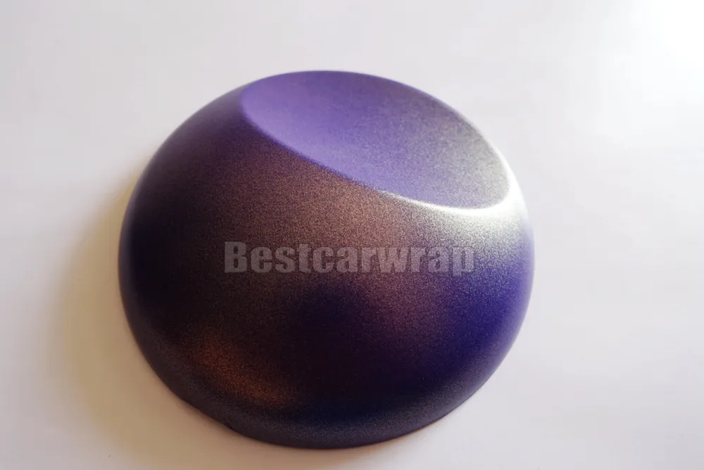 Matte Metallic Purple & gold shift Vinyl Wrap Film With Air Bubble Free Car wrap covering Skin cast Foil Graphic SIZE 1.52*20M/Roll 5X67FT