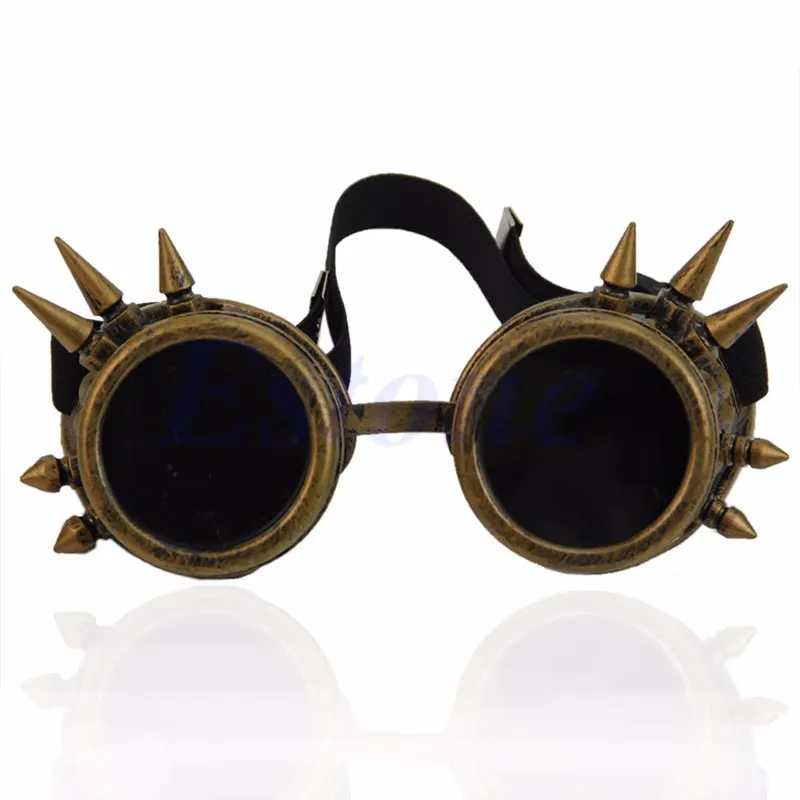 Vintage Retro Victorian Gothic Cosplay Rivet Steampunk Goggles Glasses Welding Punk 5 cores WY27031192S