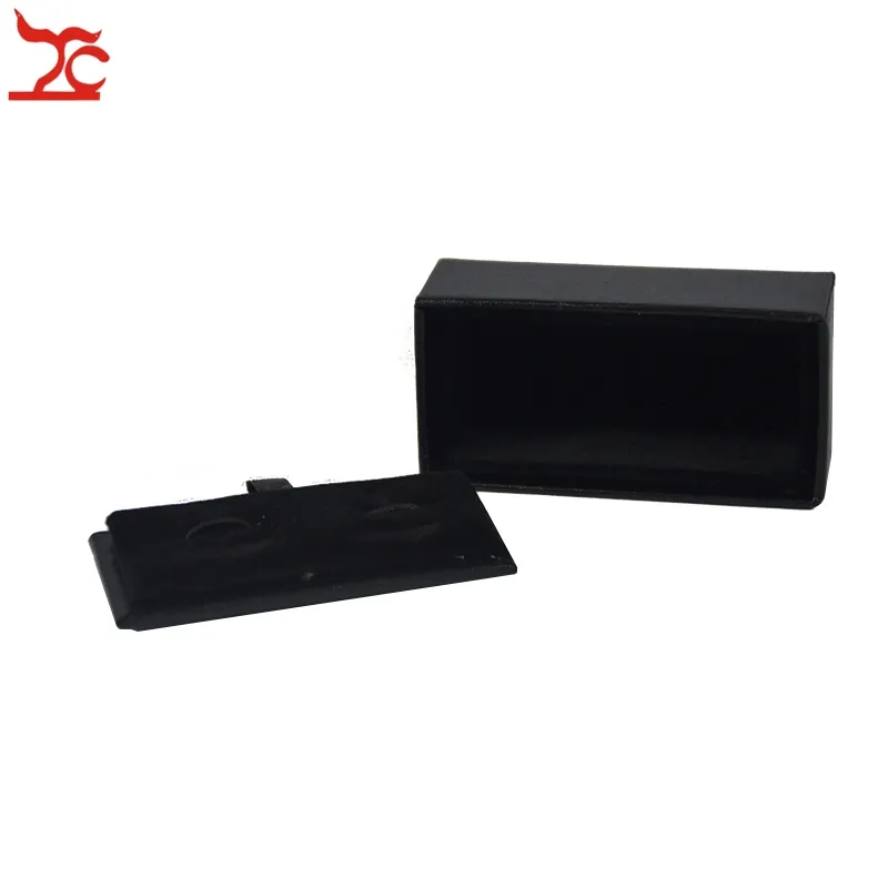 Hele 10 stcs heren zwarte manchetknoopdoos klassiekerie sieraden cadeau box merk Cufflink -pakket kisten box 8x4x3cm 3107