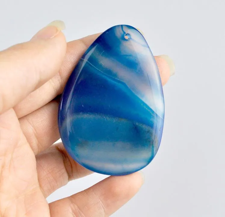 Gemas Naturales Semi Precious Stones Mix Stripe Agate Beads Colgante de lágrimas Pargados Agros