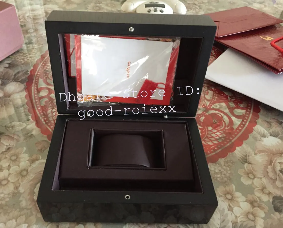 Nowe męskie z wewnętrznymi zewnętrznymi oryginalnymi drewnianymi pudełkami zegarek pudełka z dziedzictwem Papiery Certyfikacja Karta certyfikacyjna Grantour Womans Watches Tag-Booklet P297X