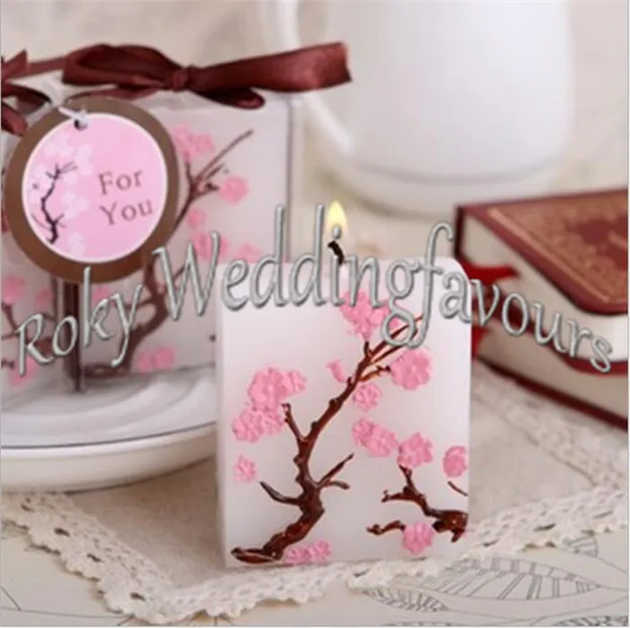 Cherry Blossom Candle Favors Bridal Shower Wedding Giveaways Anniversary Souvenirs Party Gifts310m