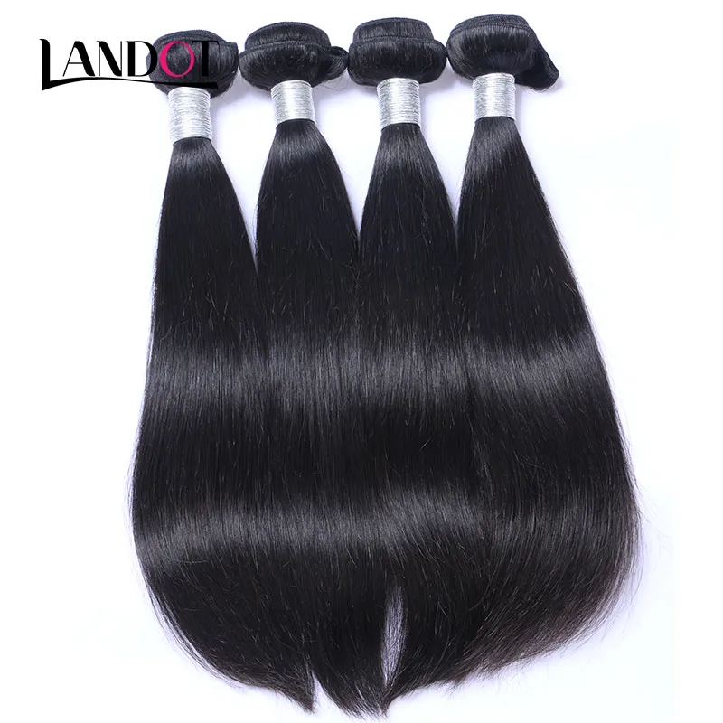 Russian Straight Virgin Hair Unprocessed Russian Human Hair Weave Bundles Natural Black Silky Straight Remy Hair Extensions Double Weft