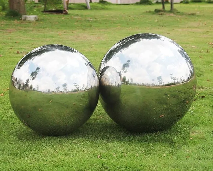 90mm-250mm AISI 304 Stainless Steel Hollow Ball Mirror Polished Shiny Sphere For Outdoor Garden Lawn Pool Fence Ornament and Decor247U