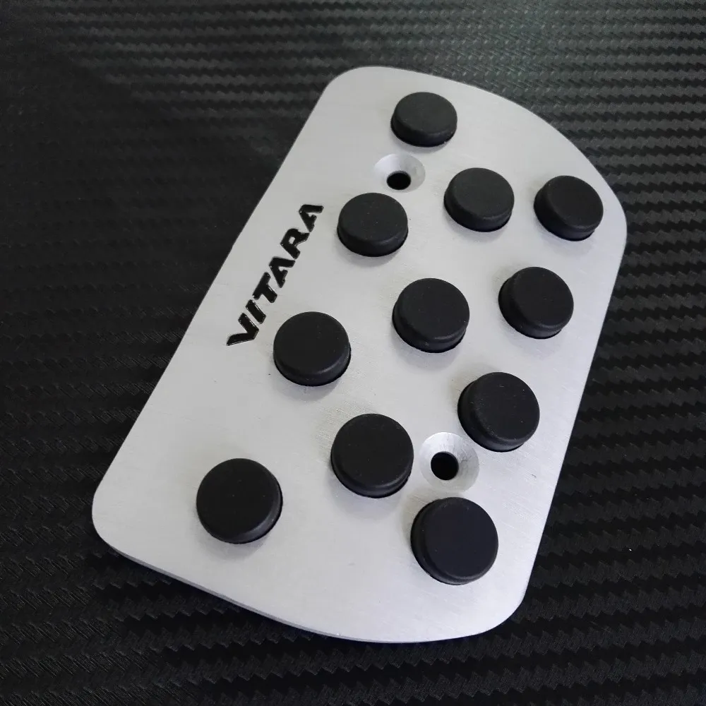 High Quality Non-slip accelerator gas fuel brake foot rest AT/MT pedal pads for Suzuki Grand Vitara,with VITARA logo.