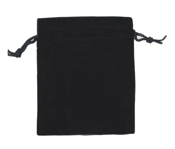 Czarne aksamitne torebki biżuterii torebki Opakowanie Wyświetlacz do mody prezentowy rzemieślniczy Naszyjnik B032342