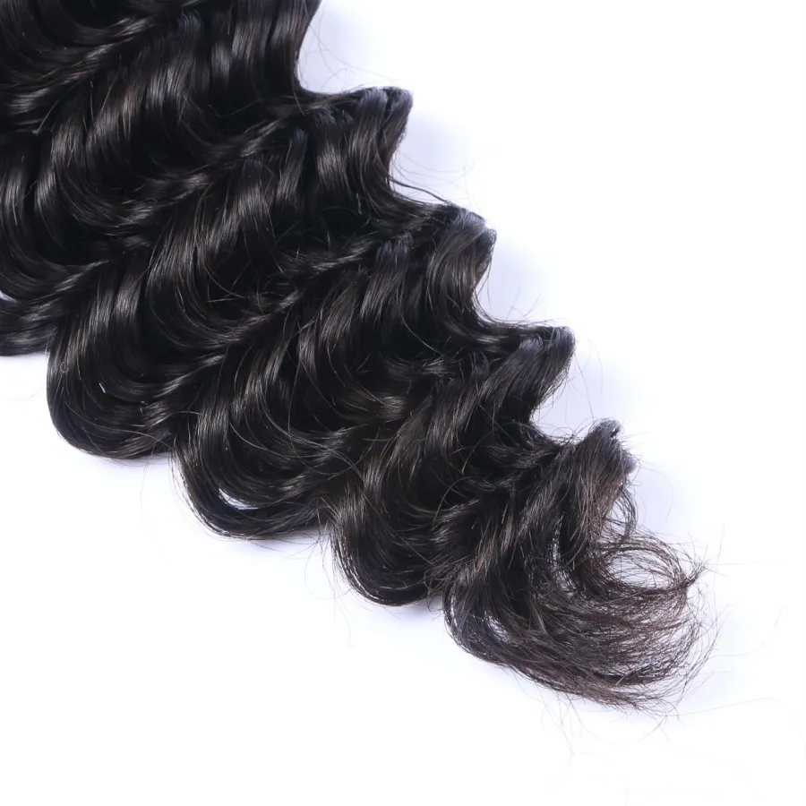 Wholesale Bundles Brazilian Virgin Remy Hair 1b Unprocessed Human Hair Weave Grade 9A Deep Wave Hair Bundles Natural Black