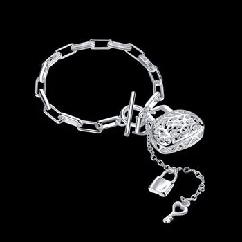 Großverkauf - Niedrigster Preis des Kleinhandels Weihnachtsgeschenk, freies Verschiffen, neues silbernes Art und Weise Armband 925 h206