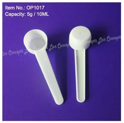5g 10 ml plastskopa 5 gram HDPE -skedmätverktyg för mat flytande medicinsk mjölkpulver - vitt 200 st parti OP1017258O
