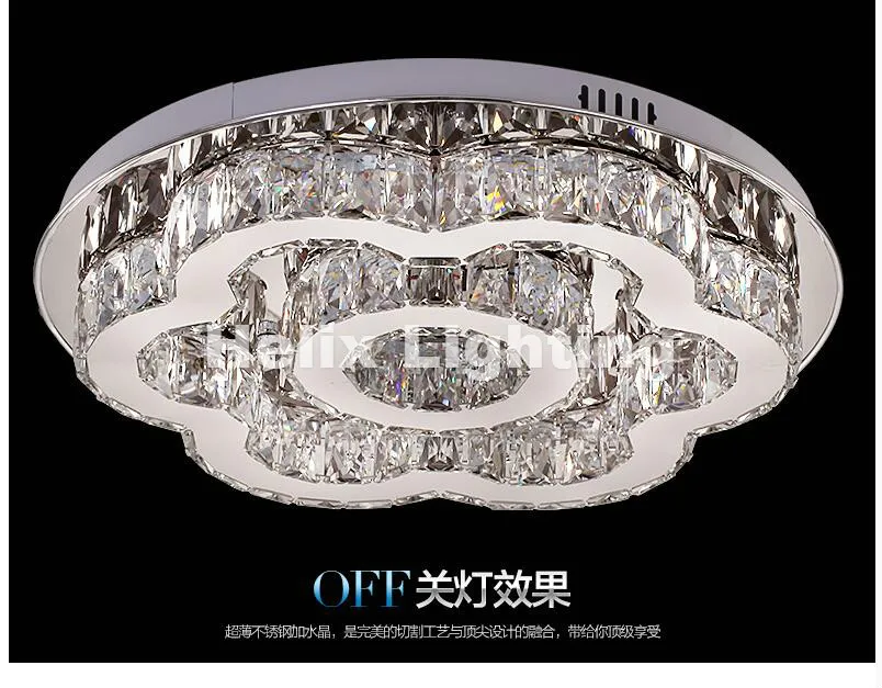 Art decration D50cm 90-265V Modern Hot Sale Floral Style Design LED Crystal Ceiling Lamp Luster LED Crystal Lights