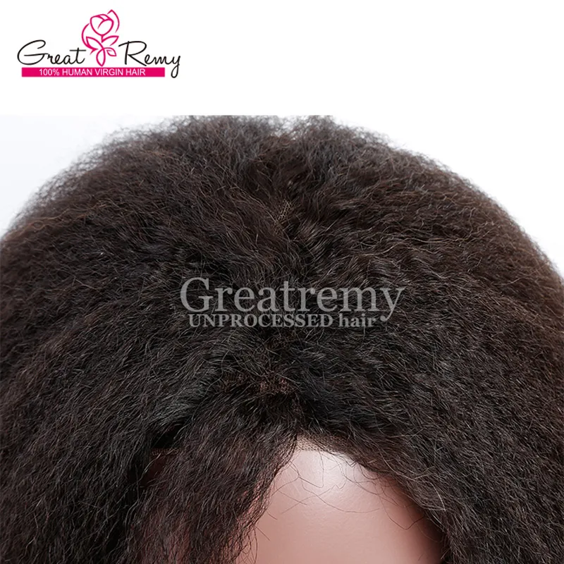 Kinky Straight Front Lace Wig Glueless Full LaceWigs Virgin Malaysion Human Hair LaceWig for Black Women for Greatremy Dropshipping