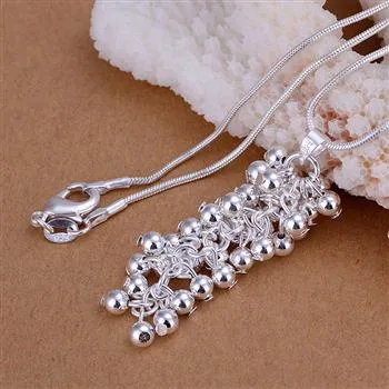 Mode chaude 925 bijoux en argent ensemble collier bracelet bague boucles d'oreilles charme perles livraison gratuite