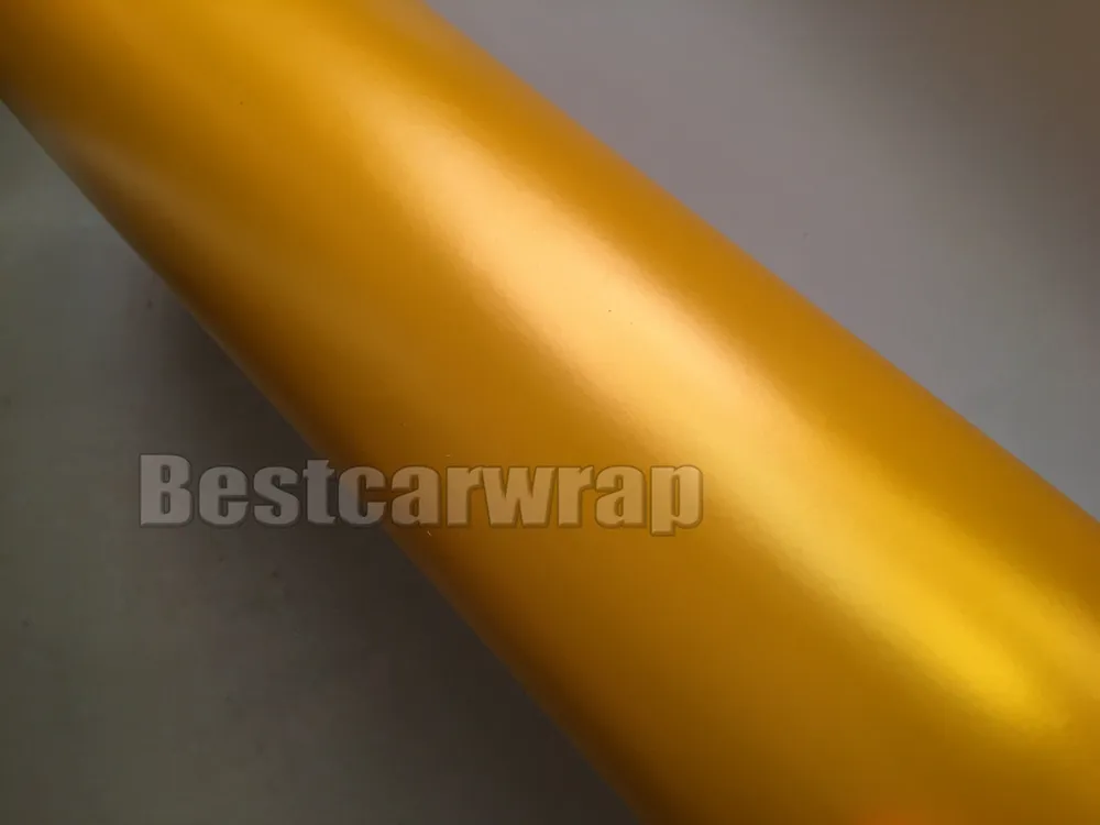 Premium Hornet Yellow Chrome Satin Vinyl Car Wrap styling Foil satin - Chrome Vehicle WRAPPING skin Luxury wraps size 1.52x20m/Roll