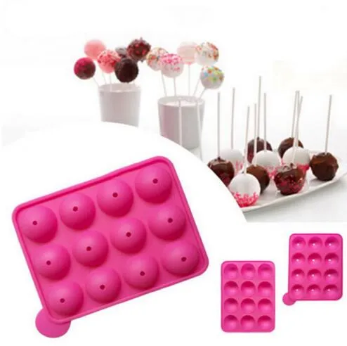 Silicone CAKE POP moulds/molds baking tray birthday party chocolate mould cake mold set + sticks